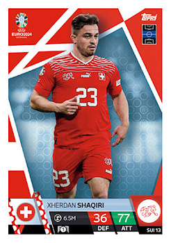 Xherdan Shaqiri Switzerland Topps Match Attax EURO 2024 #SUI13